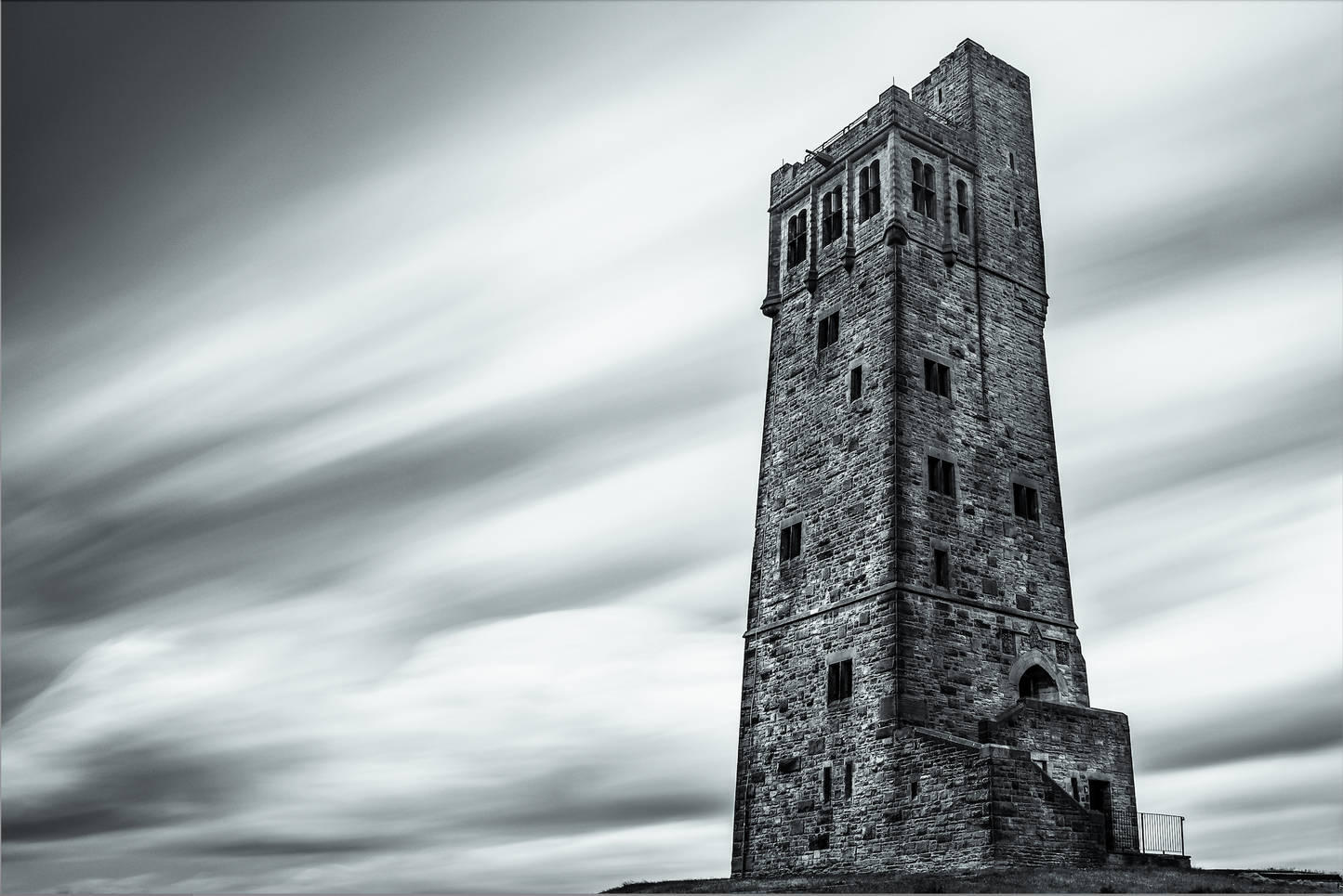 Photograph of the Victoria Tower on Castle Hill in Huddersfield.